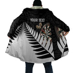 Personalised New Zealand Darts Cloak Silver Fern Aotearoa Maori Pattern - Aussie Hoodie