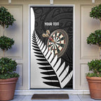 Personalised New Zealand Darts Door Cover Silver Fern Aotearoa Maori Pattern - Aussie Hoodie
