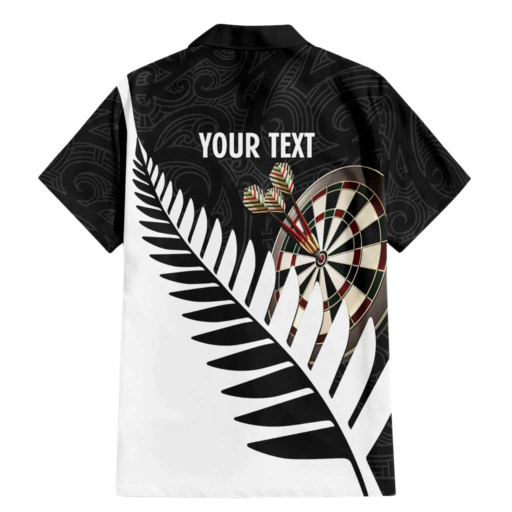 Personalised New Zealand Darts Family Matching Mermaid Dress and Hawaiian Shirt Silver Fern Aotearoa Maori Pattern - Aussie Hoodie