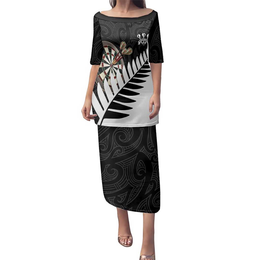 Personalised New Zealand Darts Family Matching Puletasi and Hawaiian Shirt Silver Fern Aotearoa Maori Pattern - Aussie Hoodie
