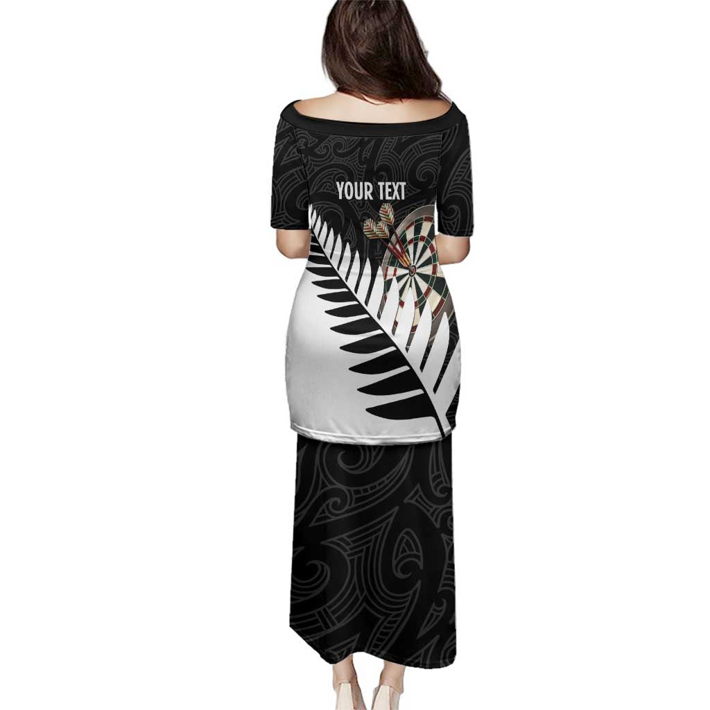 Personalised New Zealand Darts Family Matching Puletasi and Hawaiian Shirt Silver Fern Aotearoa Maori Pattern - Aussie Hoodie