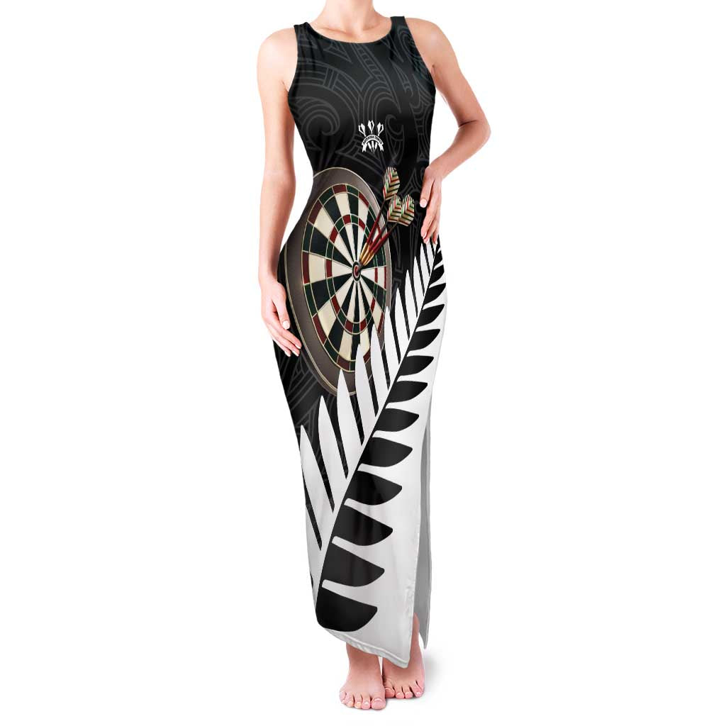 Personalised New Zealand Darts Family Matching Tank Maxi Dress and Hawaiian Shirt Silver Fern Aotearoa Maori Pattern - Aussie Hoodie