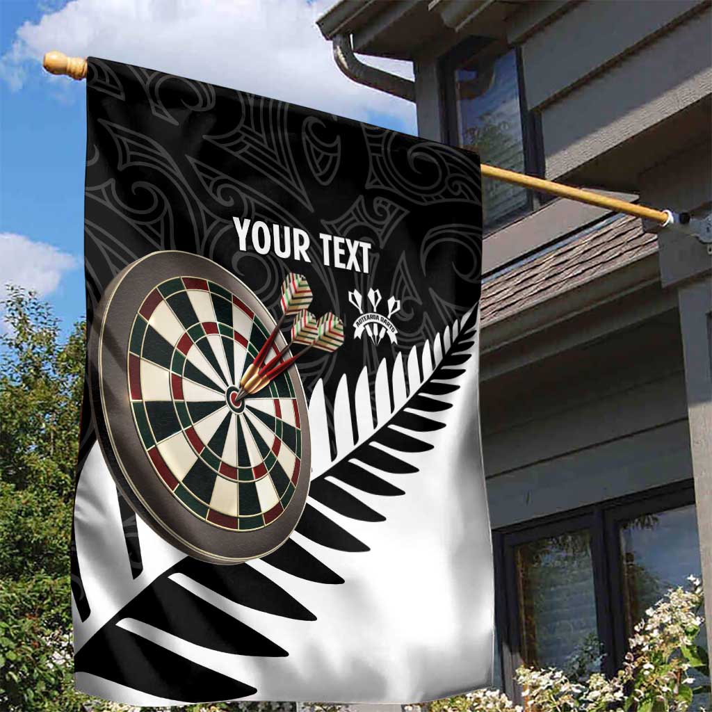 Personalised New Zealand Darts Garden Flag Silver Fern Aotearoa Maori Pattern - Aussie Hoodie