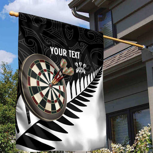 Personalised New Zealand Darts Garden Flag Silver Fern Aotearoa Maori Pattern - Aussie Hoodie