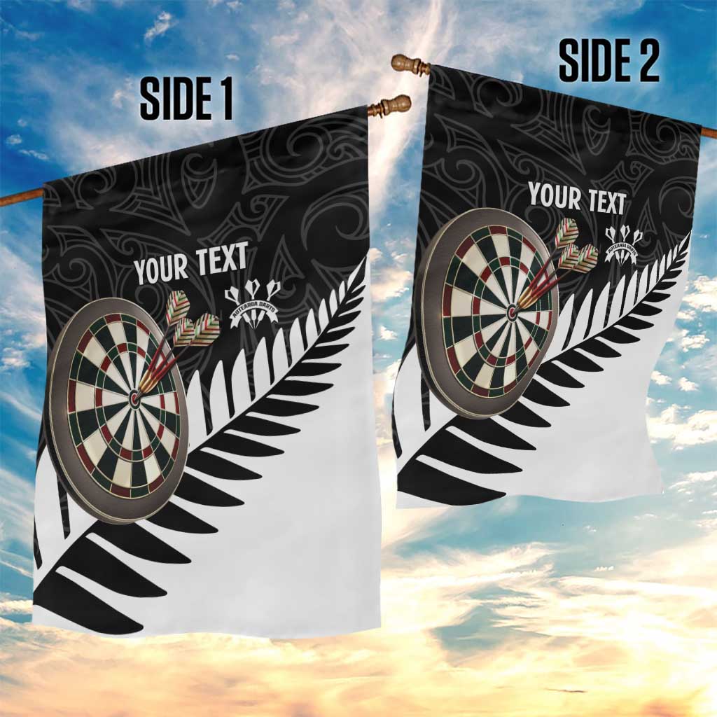 Personalised New Zealand Darts Garden Flag Silver Fern Aotearoa Maori Pattern - Aussie Hoodie
