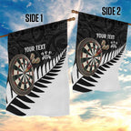 Personalised New Zealand Darts Garden Flag Silver Fern Aotearoa Maori Pattern - Aussie Hoodie