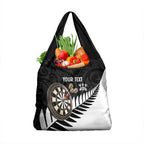 Personalised New Zealand Darts Grocery Bag Silver Fern Aotearoa Maori Pattern - Aussie Hoodie