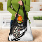 Personalised New Zealand Darts Grocery Bag Silver Fern Aotearoa Maori Pattern - Aussie Hoodie