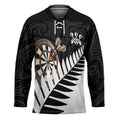 Personalised New Zealand Darts Hockey Jersey Silver Fern Aotearoa Maori Pattern - Aussie Hoodie