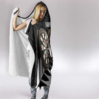 Personalised New Zealand Darts Hooded Blanket Silver Fern Aotearoa Maori Pattern - Aussie Hoodie