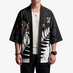 Personalised New Zealand Darts Kimono Silver Fern Aotearoa Maori Pattern - Aussie Hoodie