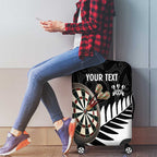 Personalised New Zealand Darts Luggage Cover Silver Fern Aotearoa Maori Pattern - Aussie Hoodie