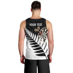 Personalised New Zealand Darts Men Tank Top Silver Fern Aotearoa Maori Pattern - Aussie Hoodie