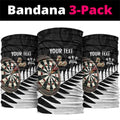 Personalised New Zealand Darts Neck Gaiter Silver Fern Aotearoa Maori Pattern - Aussie Hoodie