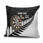 Personalised New Zealand Darts Pillow Cover Silver Fern Aotearoa Maori Pattern - Aussie Hoodie