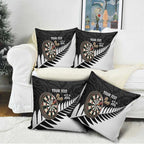 Personalised New Zealand Darts Pillow Cover Silver Fern Aotearoa Maori Pattern - Aussie Hoodie