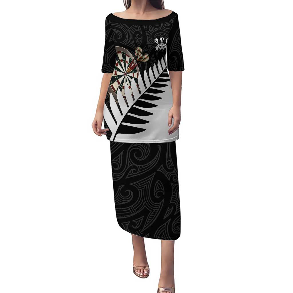 Personalised New Zealand Darts Puletasi Silver Fern Aotearoa Maori Pattern - Aussie Hoodie