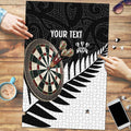 Personalised New Zealand Darts Puzzle Silver Fern Aotearoa Maori Pattern - Aussie Hoodie