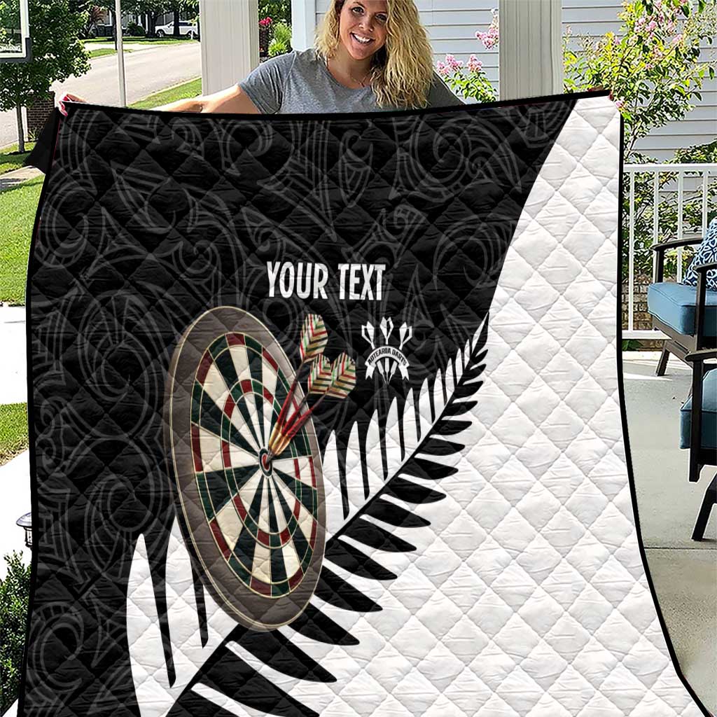 Personalised New Zealand Darts Quilt Silver Fern Aotearoa Maori Pattern - Aussie Hoodie