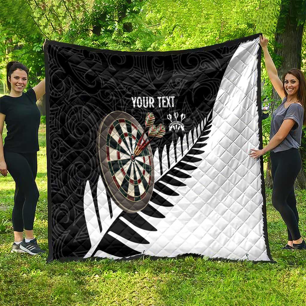 Personalised New Zealand Darts Quilt Silver Fern Aotearoa Maori Pattern - Aussie Hoodie