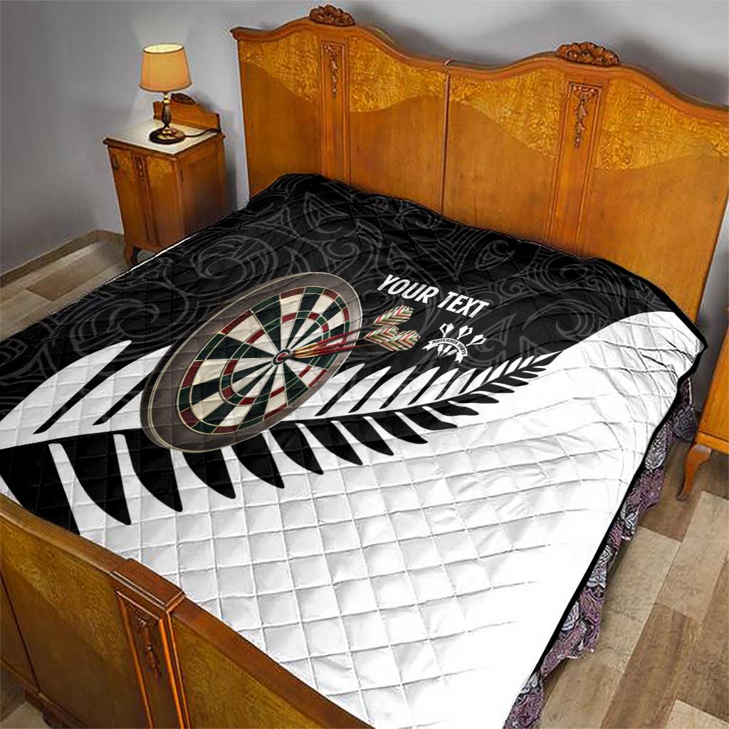 Personalised New Zealand Darts Quilt Silver Fern Aotearoa Maori Pattern - Aussie Hoodie