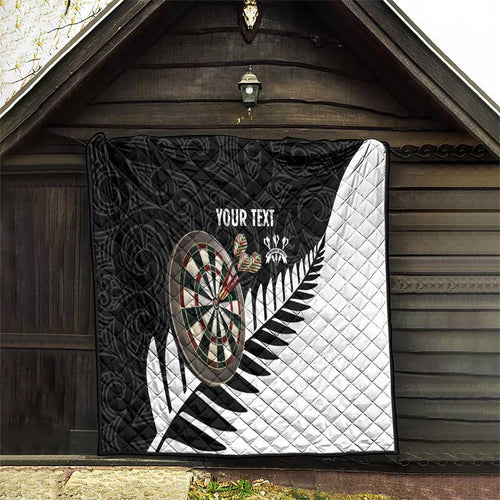 Personalised New Zealand Darts Quilt Silver Fern Aotearoa Maori Pattern - Aussie Hoodie
