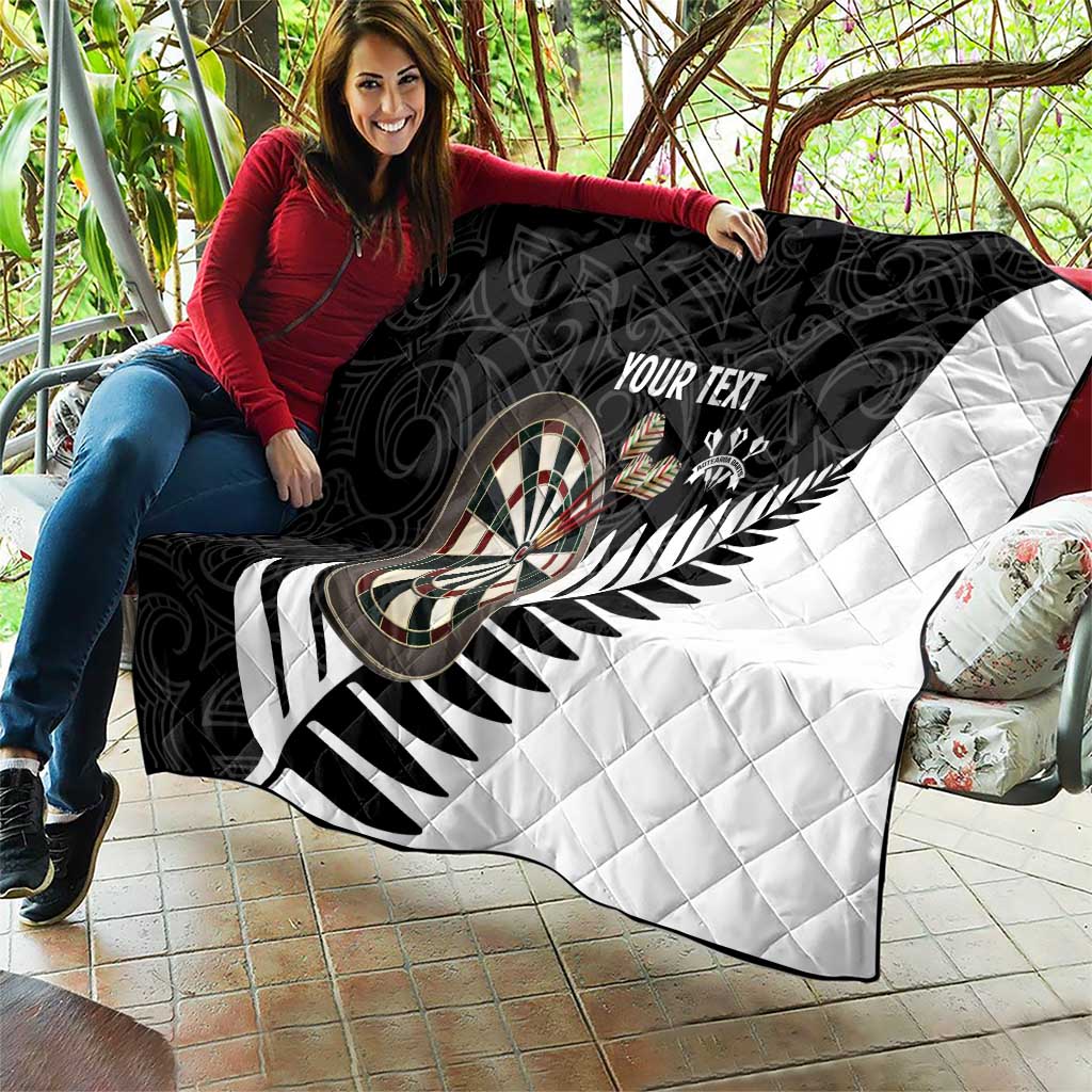 Personalised New Zealand Darts Quilt Silver Fern Aotearoa Maori Pattern - Aussie Hoodie