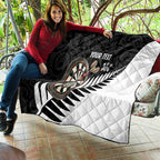 Personalised New Zealand Darts Quilt Silver Fern Aotearoa Maori Pattern - Aussie Hoodie