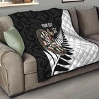 Personalised New Zealand Darts Quilt Silver Fern Aotearoa Maori Pattern - Aussie Hoodie