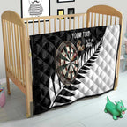 Personalised New Zealand Darts Quilt Silver Fern Aotearoa Maori Pattern - Aussie Hoodie