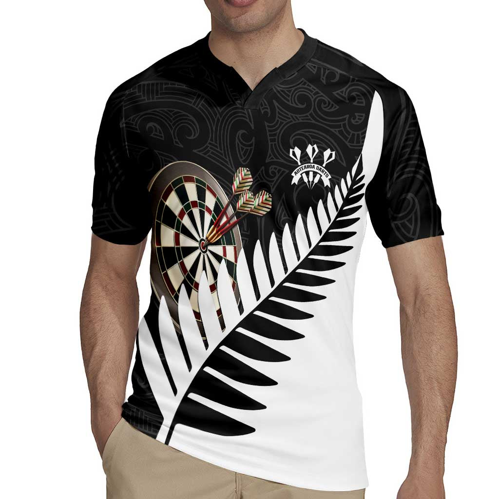 Personalised New Zealand Darts Rugby Jersey Silver Fern Aotearoa Maori Pattern - Aussie Hoodie