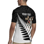 Personalised New Zealand Darts Rugby Jersey Silver Fern Aotearoa Maori Pattern - Aussie Hoodie
