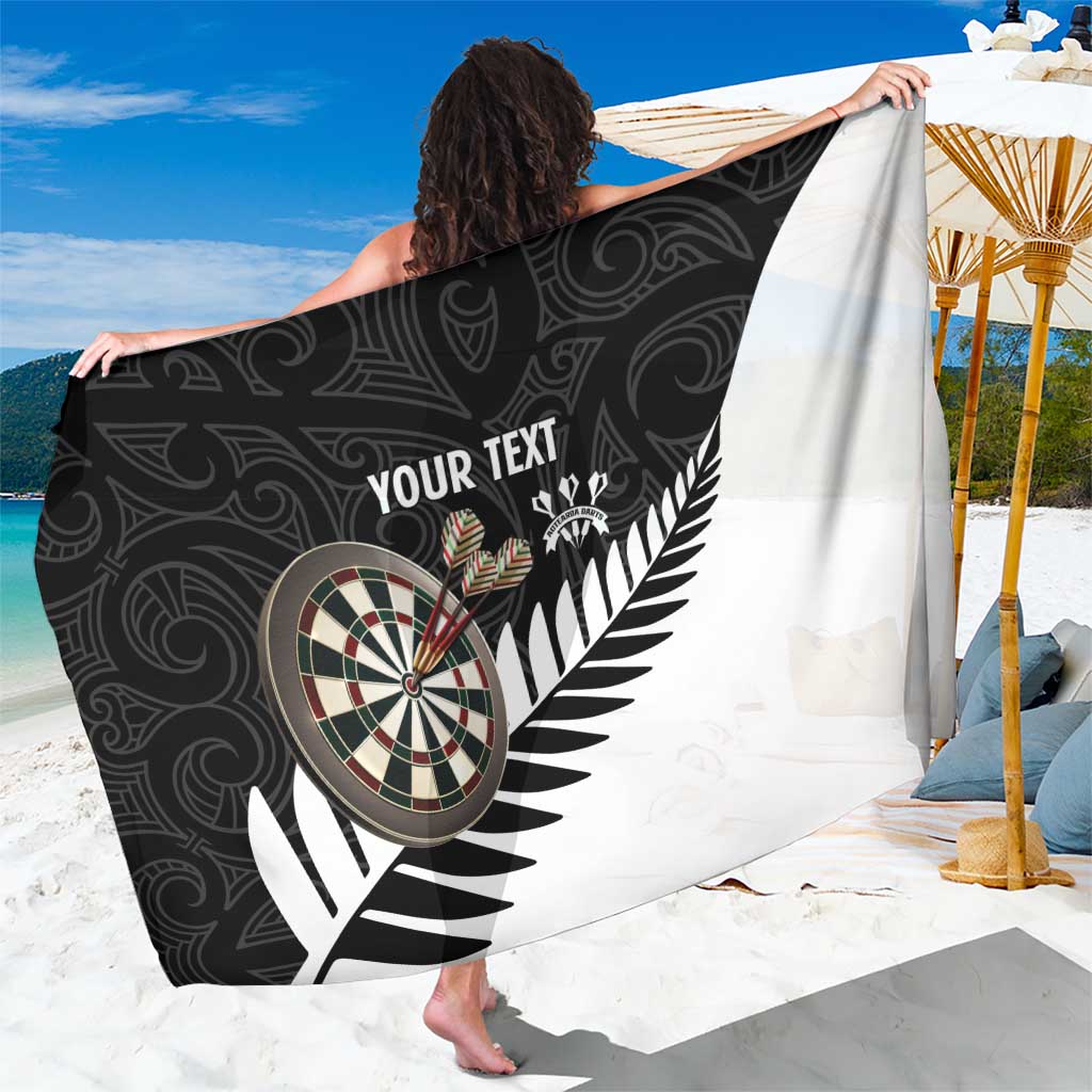 Personalised New Zealand Darts Sarong Silver Fern Aotearoa Maori Pattern - Aussie Hoodie