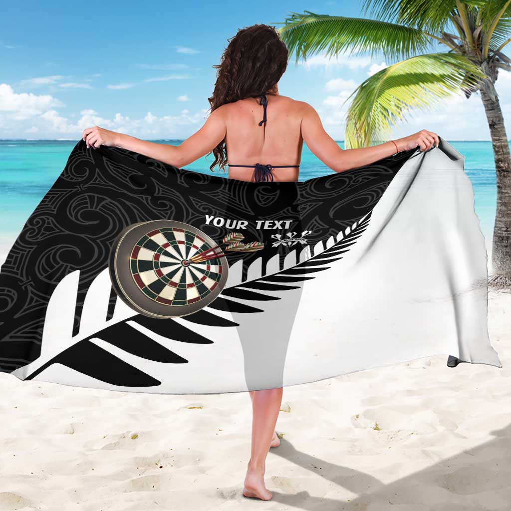 Personalised New Zealand Darts Sarong Silver Fern Aotearoa Maori Pattern - Aussie Hoodie