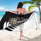 Personalised New Zealand Darts Sarong Silver Fern Aotearoa Maori Pattern - Aussie Hoodie