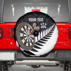 Personalised New Zealand Darts Spare Tire Cover Silver Fern Aotearoa Maori Pattern - Aussie Hoodie