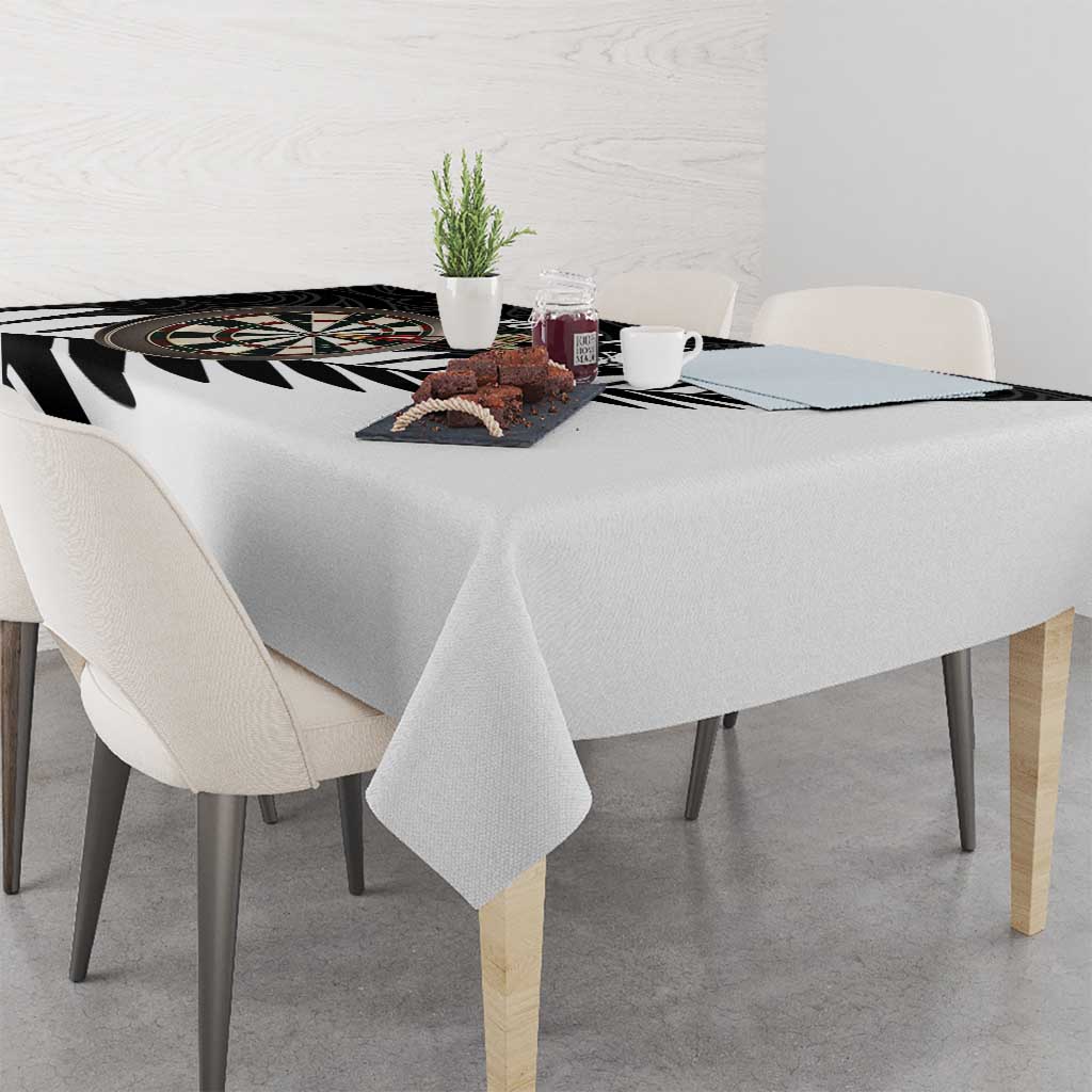 Personalised New Zealand Darts Tablecloth Silver Fern Aotearoa Maori Pattern - Aussie Hoodie