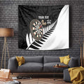 Personalised New Zealand Darts Tapestry Silver Fern Aotearoa Maori Pattern - Aussie Hoodie