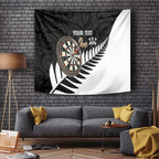 Personalised New Zealand Darts Tapestry Silver Fern Aotearoa Maori Pattern - Aussie Hoodie