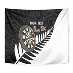 Personalised New Zealand Darts Tapestry Silver Fern Aotearoa Maori Pattern - Aussie Hoodie