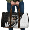 Personalised New Zealand Darts Travel Bag Silver Fern Aotearoa Maori Pattern - Aussie Hoodie