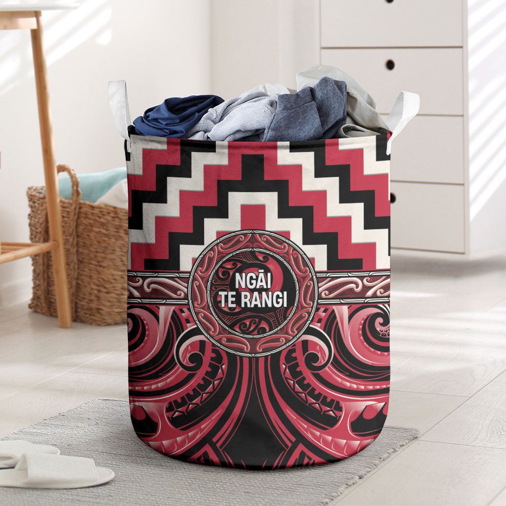 Aotearoa Ngai Te Rangi Laundry Basket Maori Iwi Poutama Puhoro Tattoo