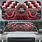 Aotearoa Ngai Te Rangi Auto Sun Shade Maori Iwi Poutama Puhoro Tattoo