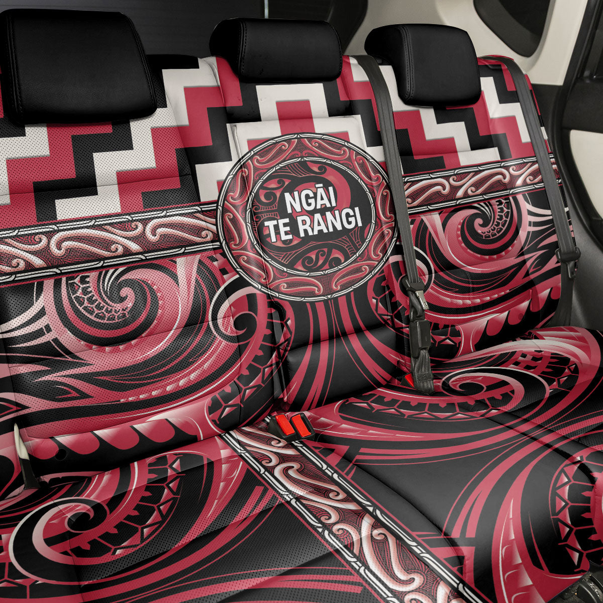 Aotearoa Ngai Te Rangi Back Car Seat Cover Maori Iwi Poutama Puhoro Tattoo