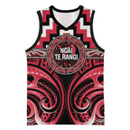 Aotearoa Ngai Te Rangi Personalised Basketball Jersey Maori Iwi Poutama Puhoro Tattoo