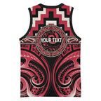 Aotearoa Ngai Te Rangi Personalised Basketball Jersey Maori Iwi Poutama Puhoro Tattoo