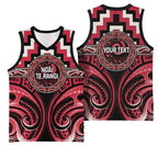 Aotearoa Ngai Te Rangi Personalised Basketball Jersey Maori Iwi Poutama Puhoro Tattoo
