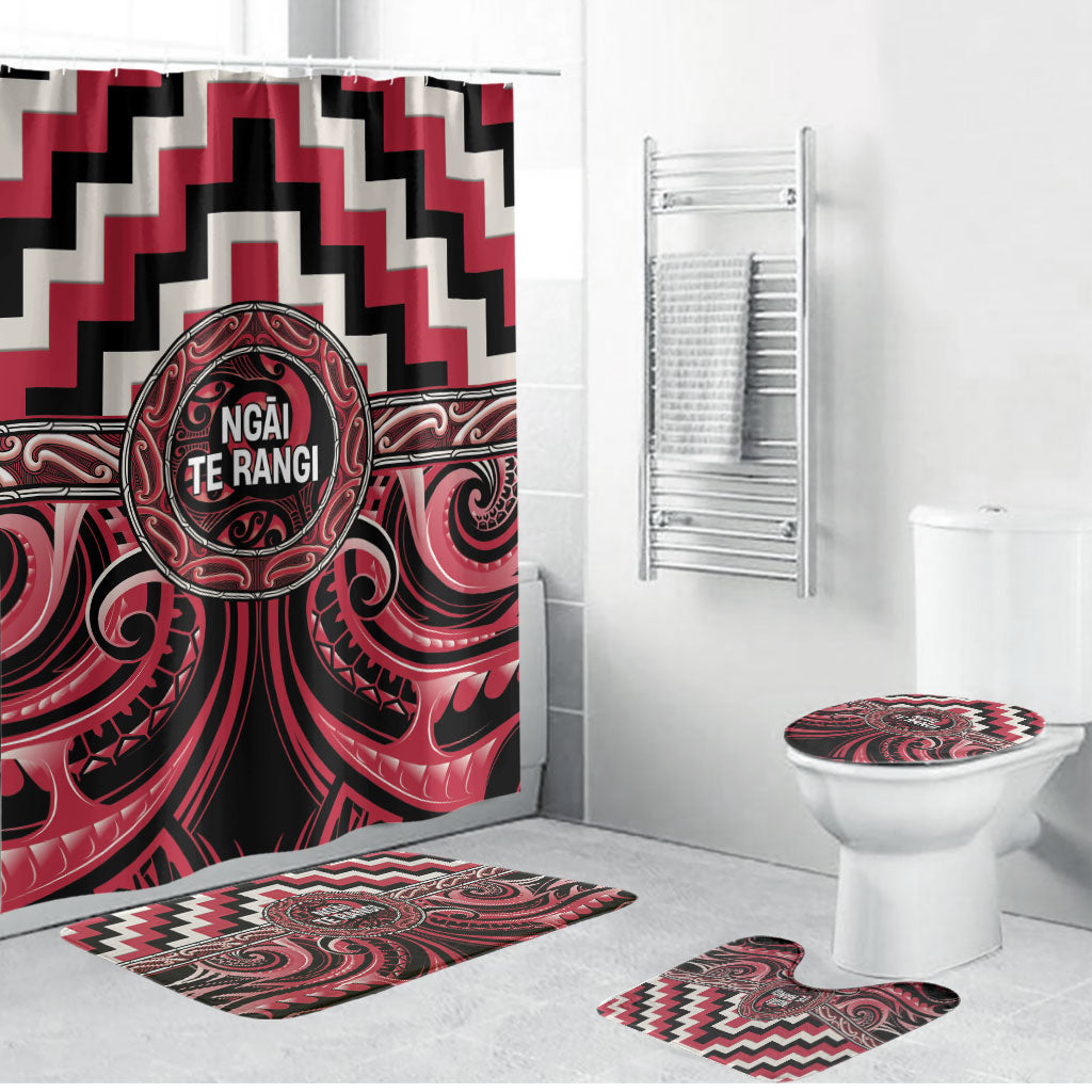 Aotearoa Ngai Te Rangi Bathroom Set Maori Iwi Poutama Puhoro Tattoo