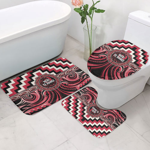 Aotearoa Ngai Te Rangi Bathroom Set Maori Iwi Poutama Puhoro Tattoo