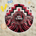Aotearoa Ngai Te Rangi Beach Blanket Maori Iwi Poutama Puhoro Tattoo